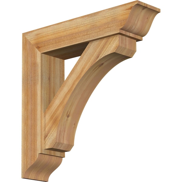 Ekena Millwork Legacy Traditional Rough Sawn Bracket w/ Offset Brace, Western Red Cedar, 8"W x 34"D x 34"H BKT0806X34X34LEC01RWR - main